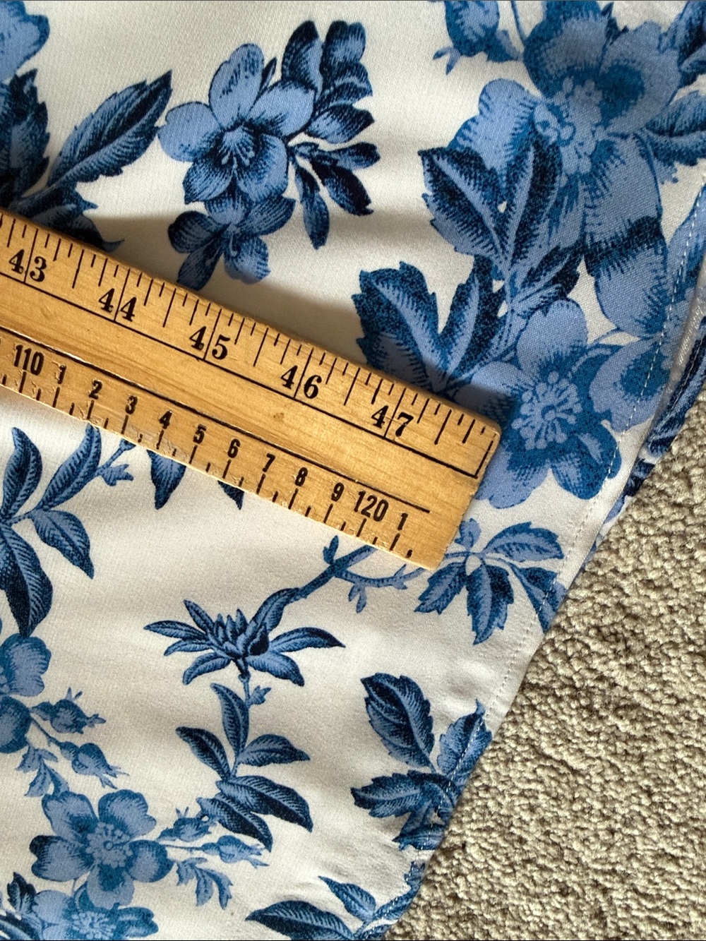 LOFT Romantic Blue Floral Spaghetti Strap Dress Size 8 - Picture 7 of 9